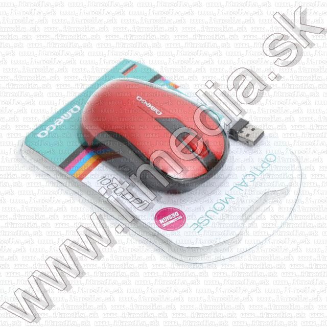 Image of Omega Optical Mouse WIRELESS (OM 415) 1000dpi Red-Black (IT10889)
